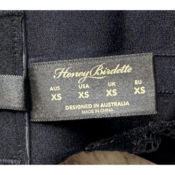 RARE🔥 Honey Birdette AXL🖤 Black Fishnet FULL 3 Piece Set 34DD, XS, XS Thong - Picture 10 of 13